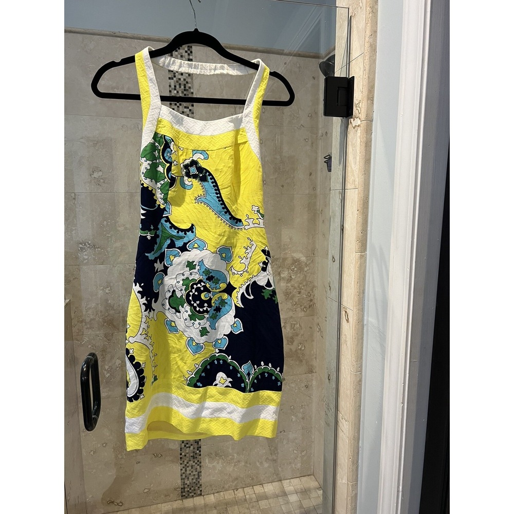 Muse dress s 4 multi color knee length single strap Boston Proper zip - Picture 2 of 9